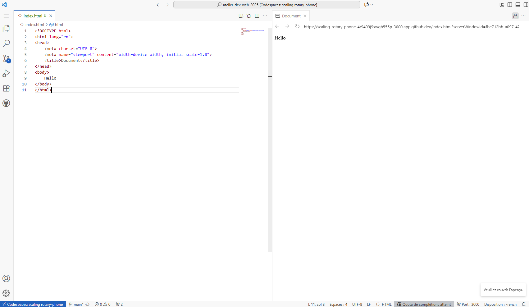 Environnement de développement